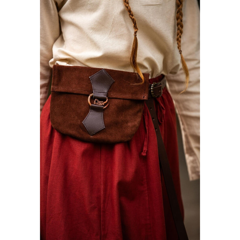 Product image Medieval Leather Belt Pouch Will with Dragon Clasp
