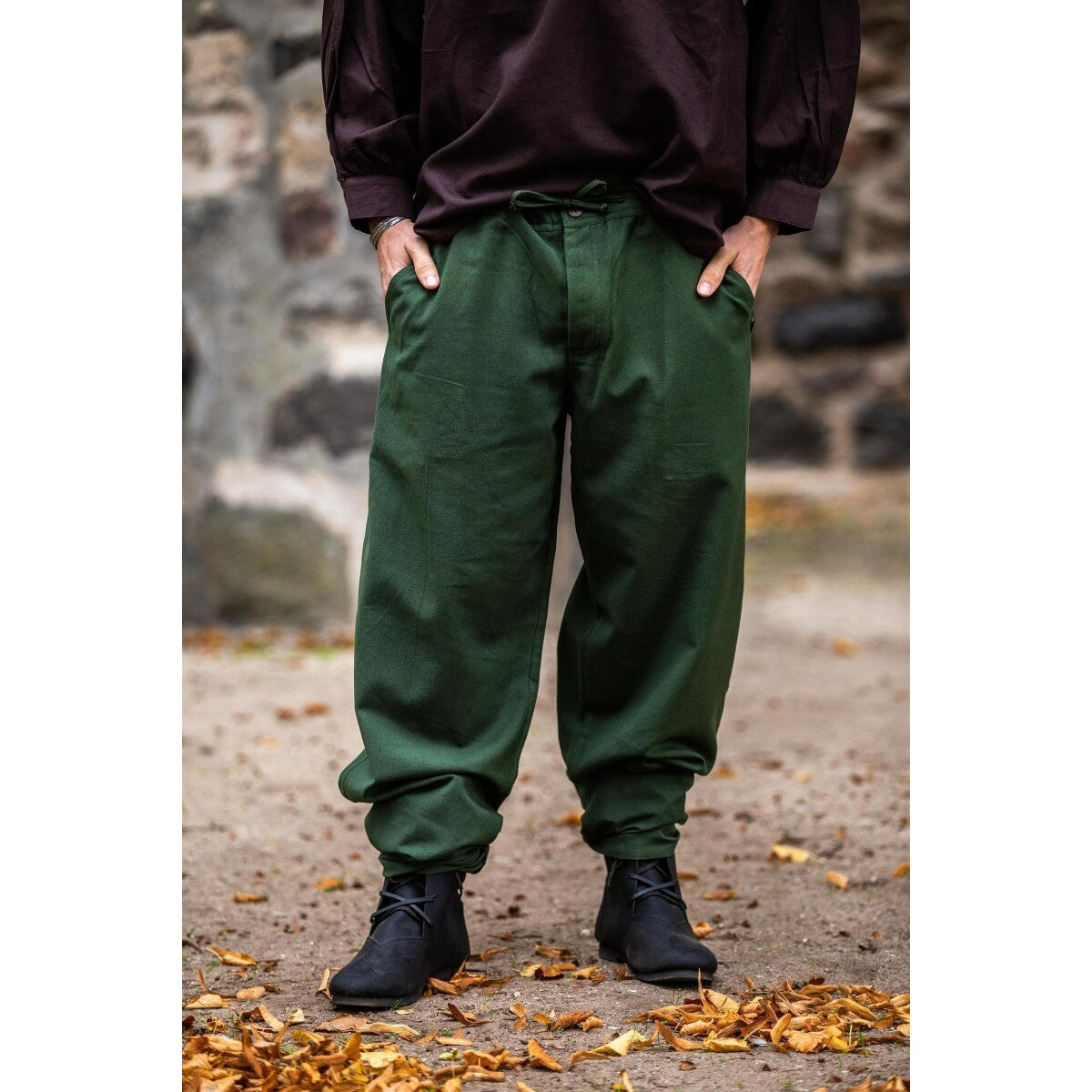 Immagine del prodotto Pantaloni medievali Linhart con allacciatura in vita verde