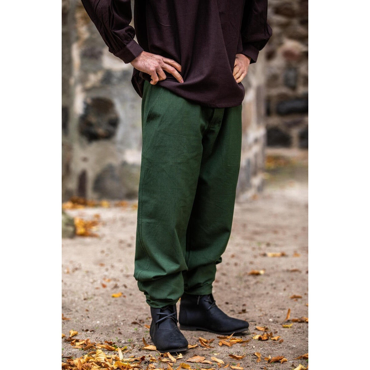 Immagine del prodotto Pantaloni medievali Linhart con allacciatura in vita verde