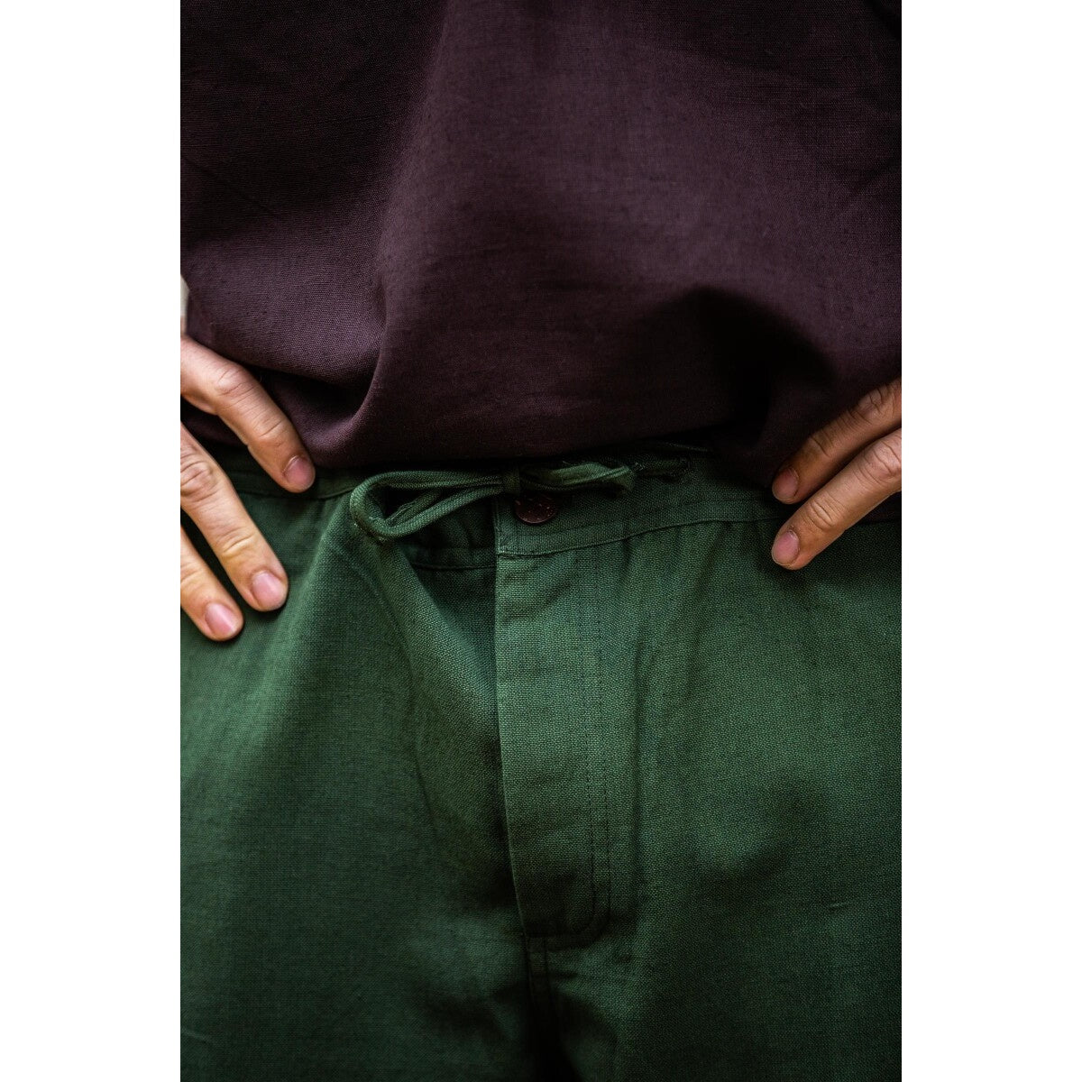 Immagine del prodotto Pantaloni medievali Linhart con allacciatura in vita verde