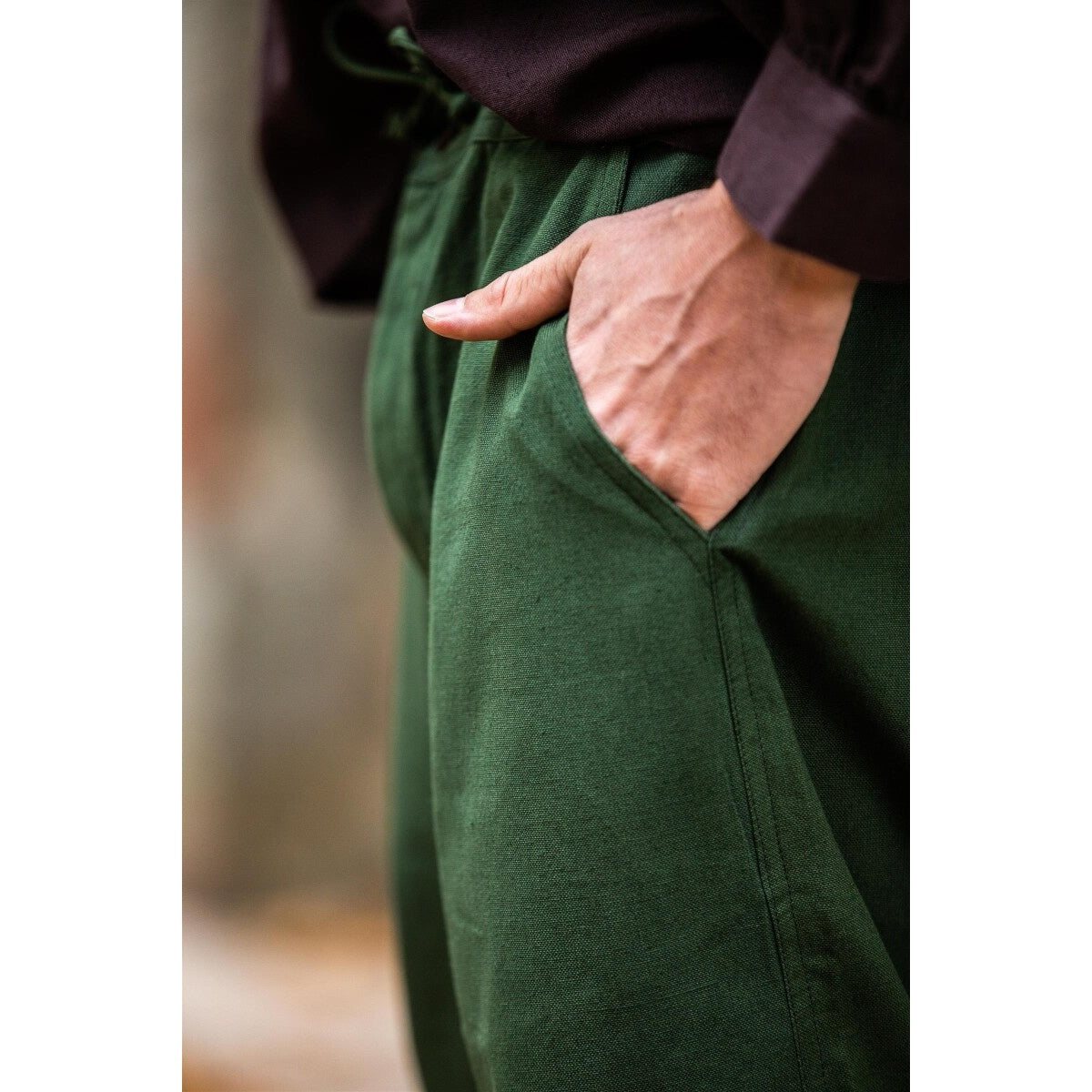 Immagine del prodotto Pantaloni medievali Linhart con allacciatura in vita verde