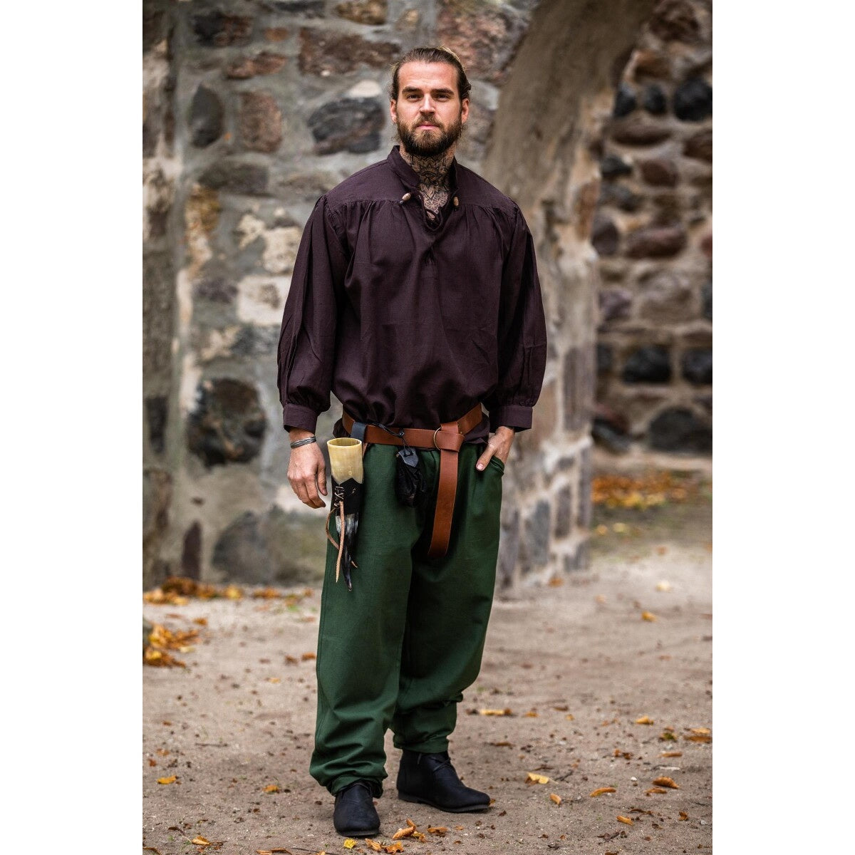 Immagine del prodotto Pantaloni medievali Linhart con allacciatura in vita verde