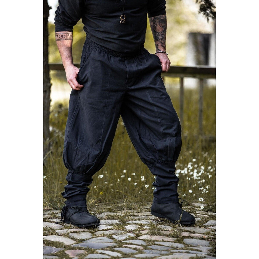 Immagine del prodotto Pantaloni medievali Tiago con allacciatura alle gambe neri