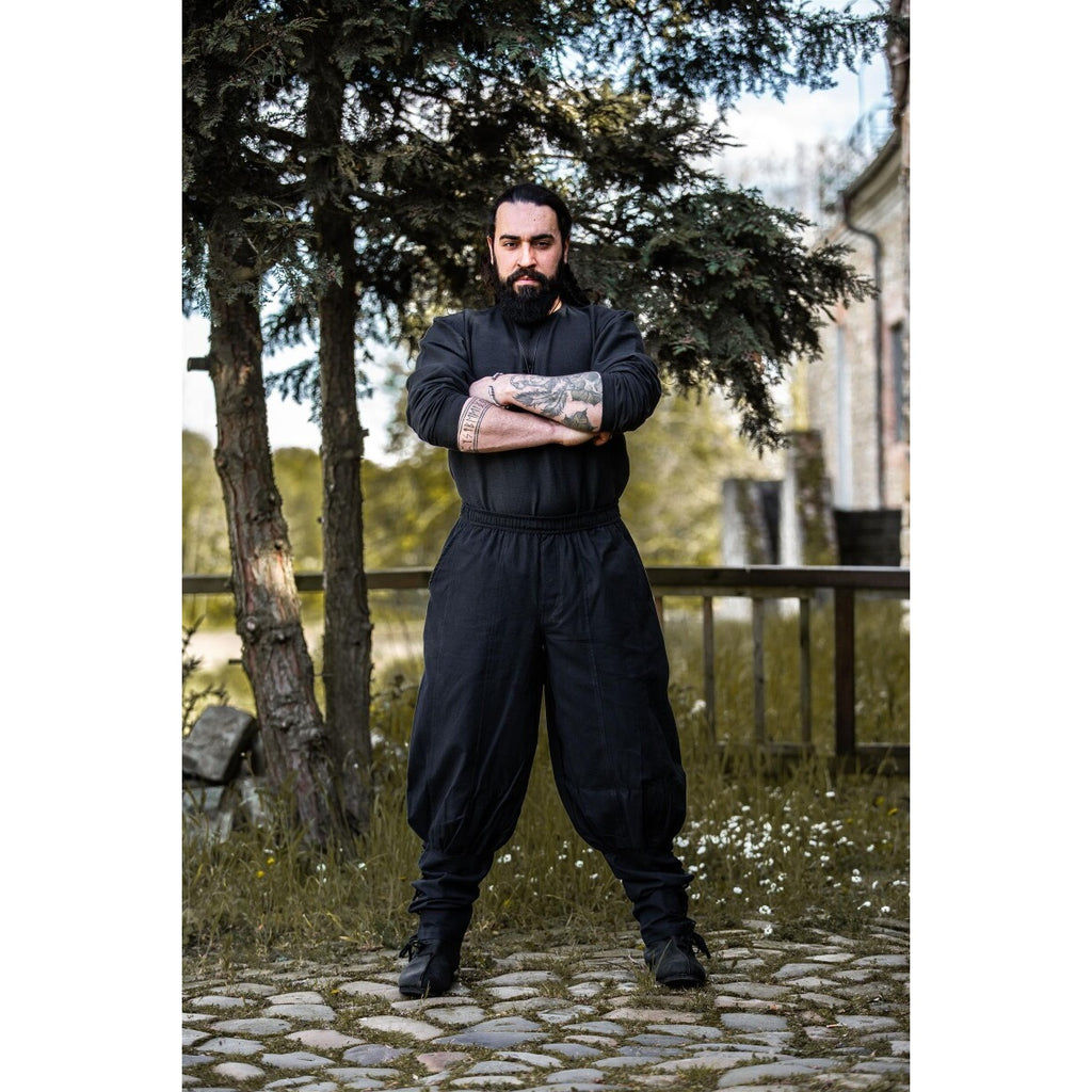 Immagine del prodotto Pantaloni medievali Tiago con allacciatura alle gambe neri
