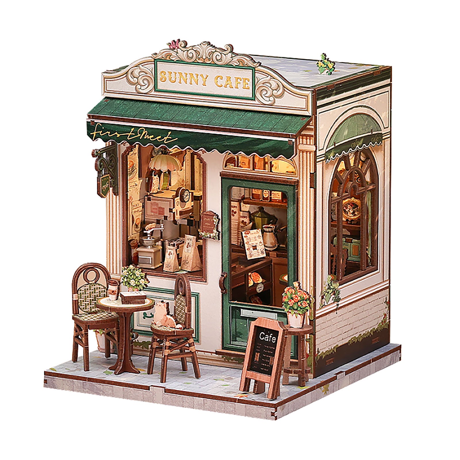 Immagine del prodotto CuteBee - Sunny Cafe casetta in miniatura Book Nook kit modello