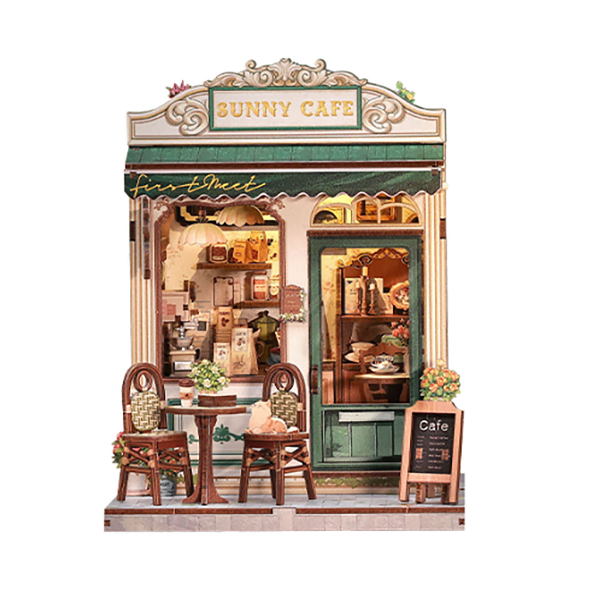 Immagine del prodotto CuteBee - Sunny Cafe casetta in miniatura Book Nook kit modello