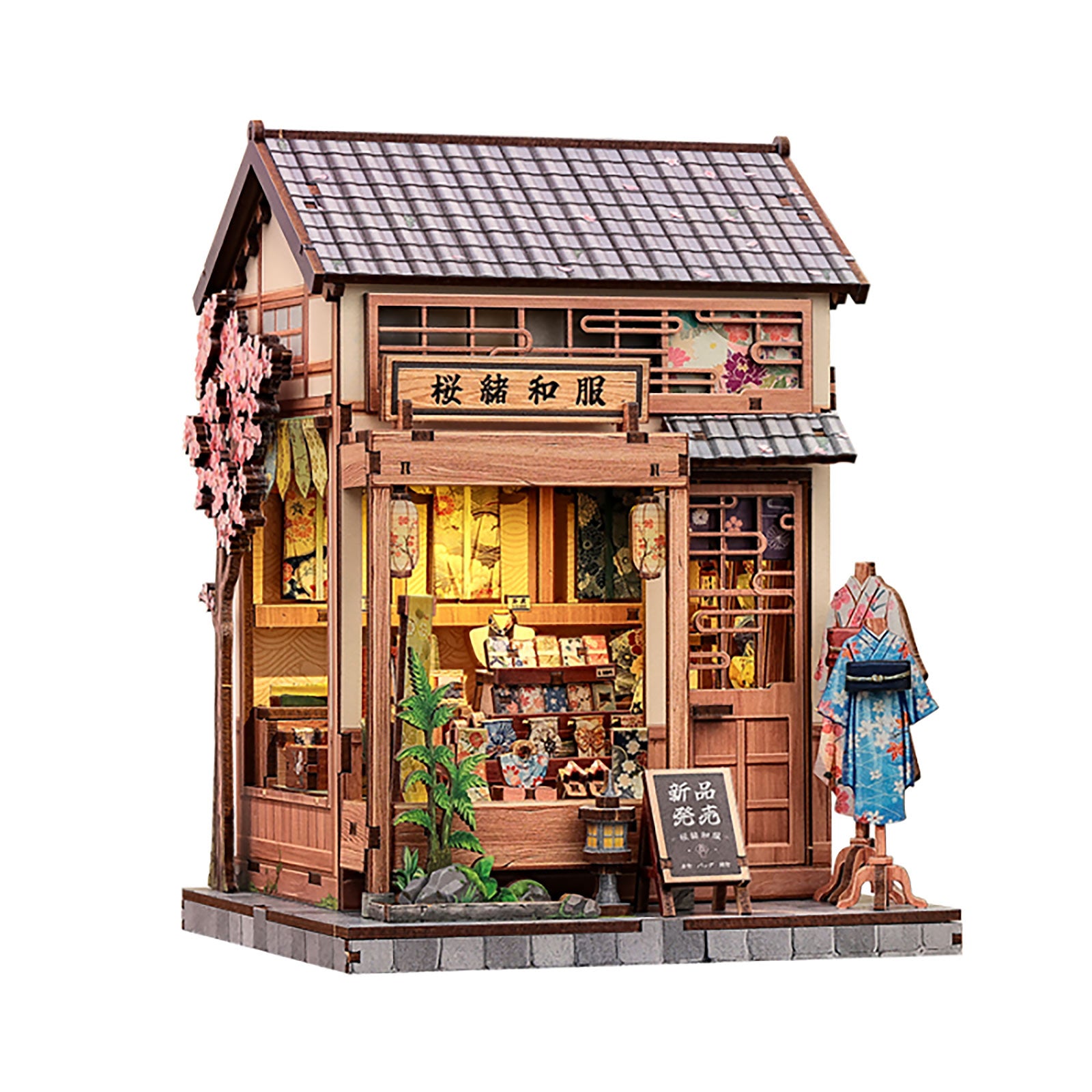 Immagine del prodotto CuteBee - Modellino casa in miniatura Sakura O Kimono Shop Book Nook