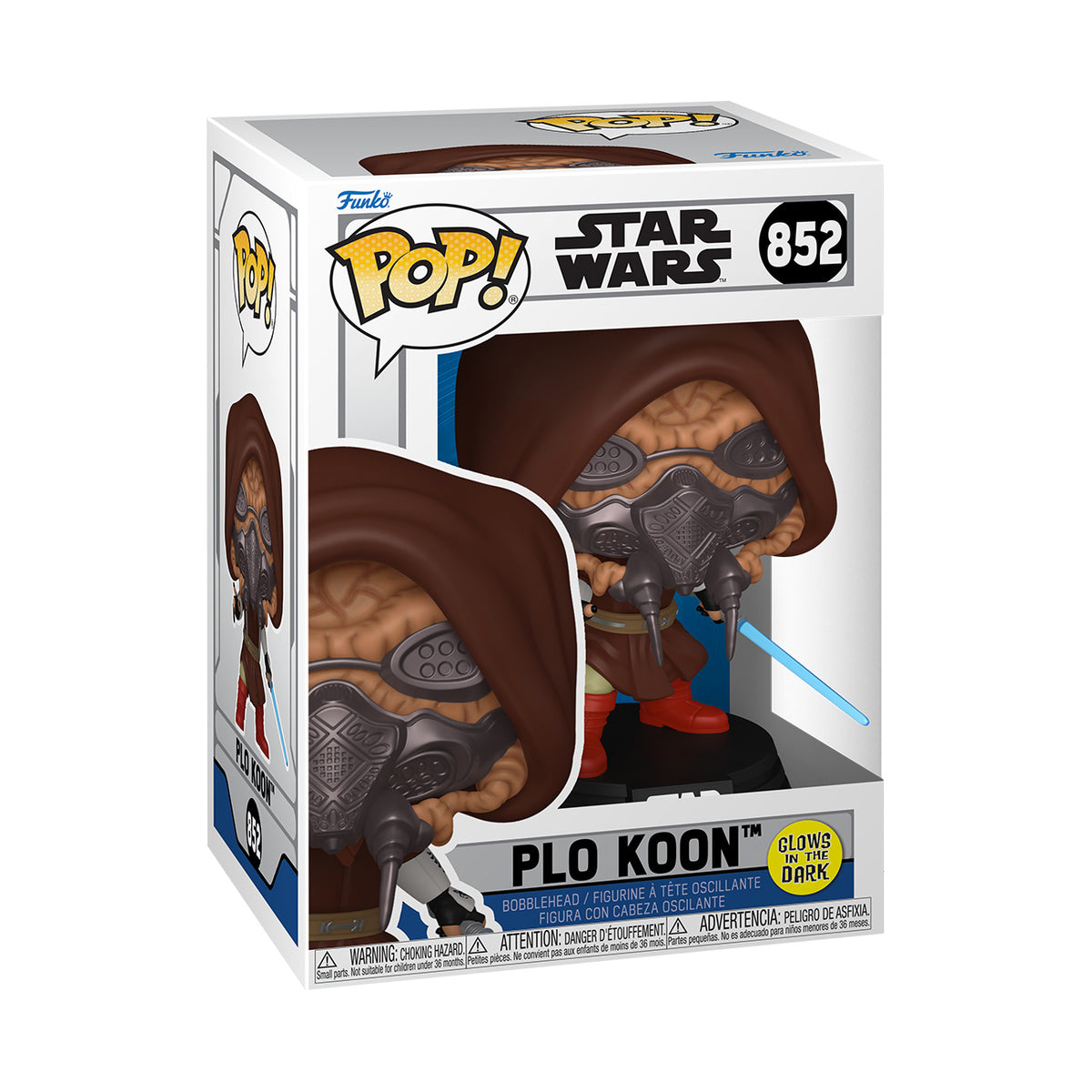 Product image Star Wars – Plo Koon Glow in the Dark Funko Pop Bobble-Head Figure