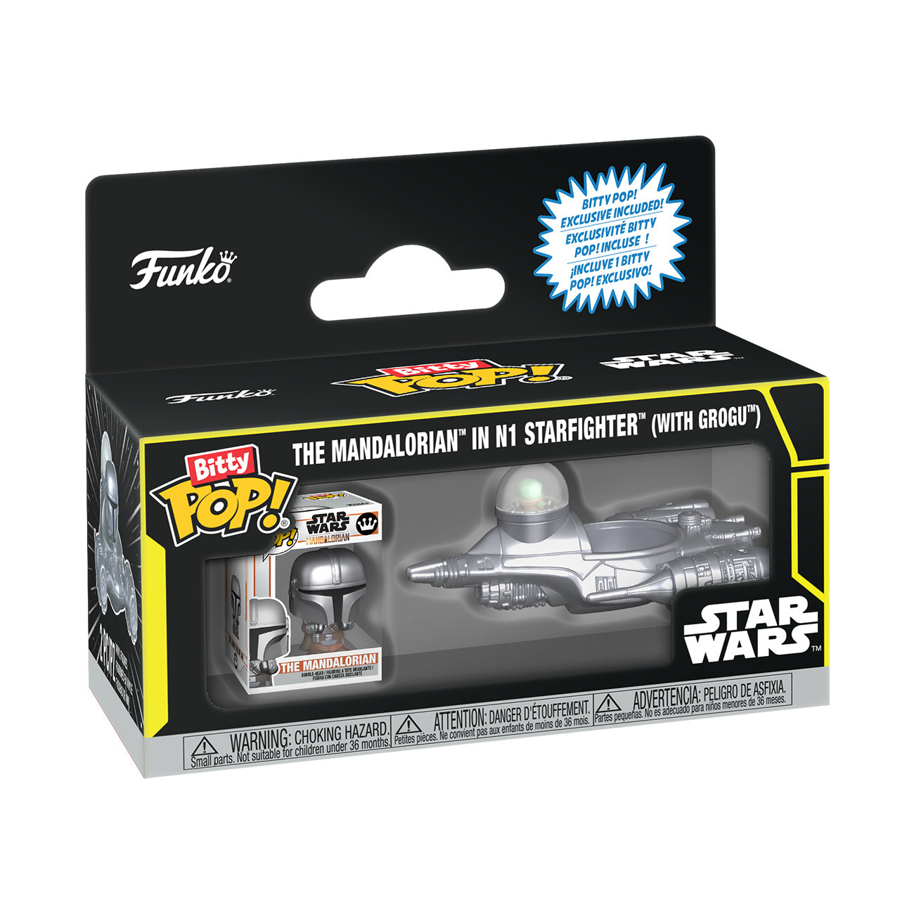Immagine del prodotto Star Wars - Mando con Starfighter set di figure Funko Bitty Pop Ride