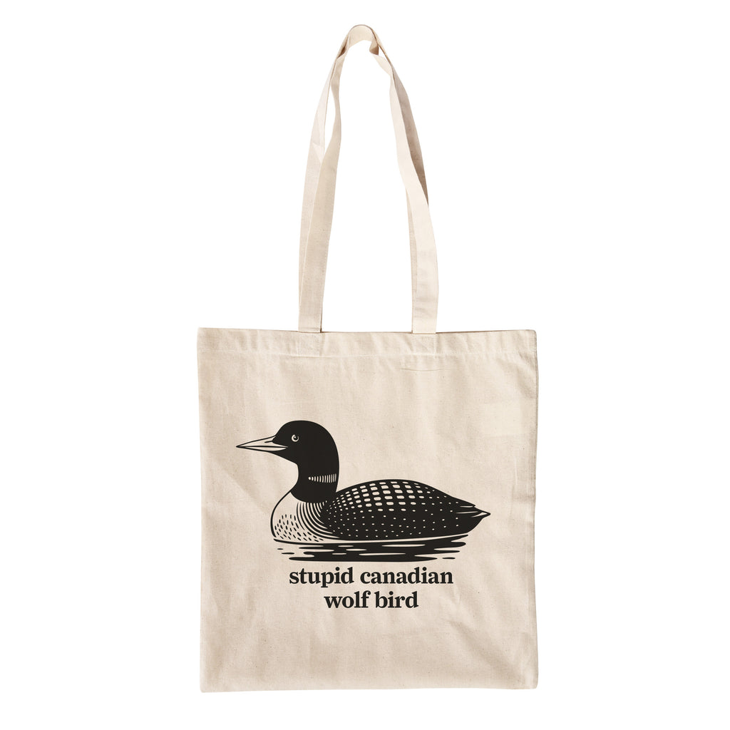 Immagine del prodotto Borsa in tela Stupid Canadian Wolf Bird per fan di Heated Rivalry