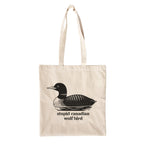 Immagine del prodotto Borsa in tela Stupid Canadian Wolf Bird per fan di Heated Rivalry