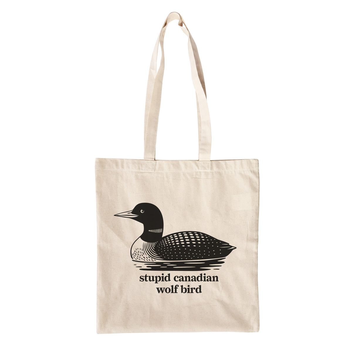 Immagine del prodotto Borsa in tela Stupid Canadian Wolf Bird per fan di Heated Rivalry