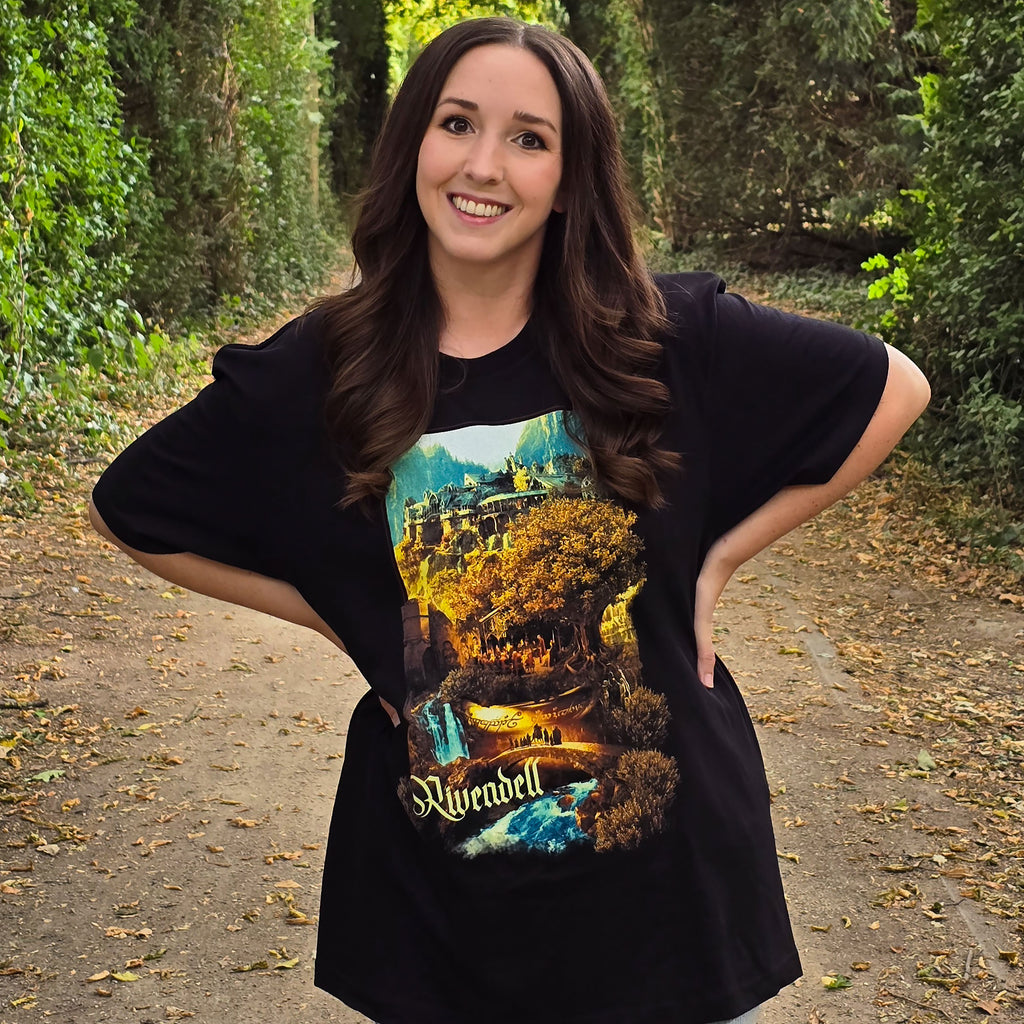 Immagine del prodotto T-shirt Gran Burrone nera - Il Signore degli Anelli