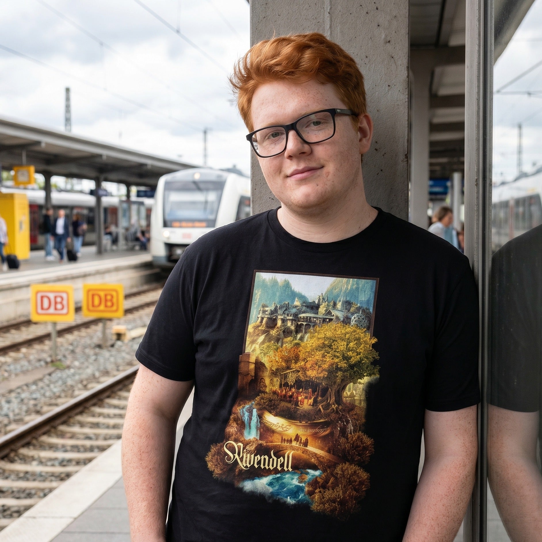 Immagine del prodotto T-shirt Gran Burrone nera - Il Signore degli Anelli