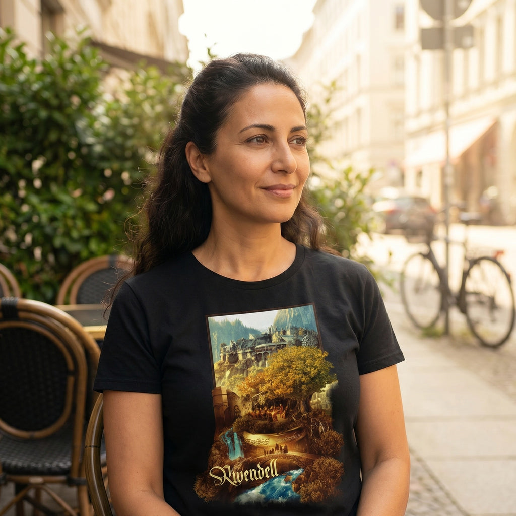 Immagine del prodotto T-shirt Gran Burrone nera - Il Signore degli Anelli