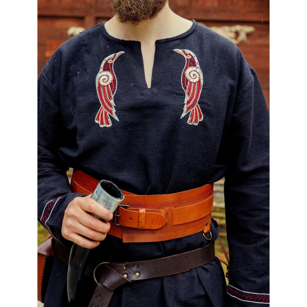 Product image Medieval Viking Tunic Hugin & Munin black