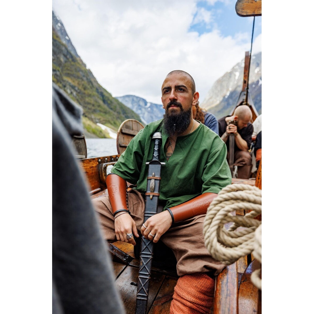 Immagine del prodotto Tunica medievale a maniche corte Olaf verde
