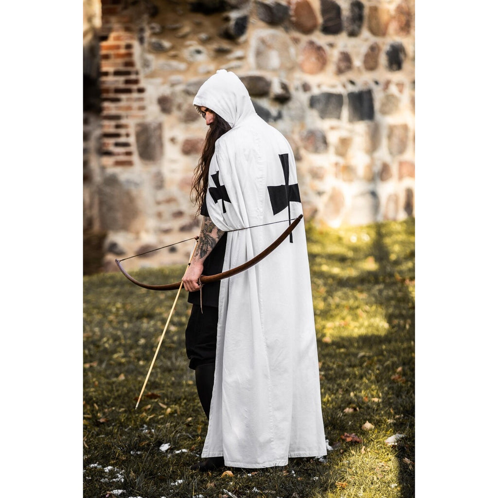 Product image Medieval Templar Knight Cloak Baldwin white-black