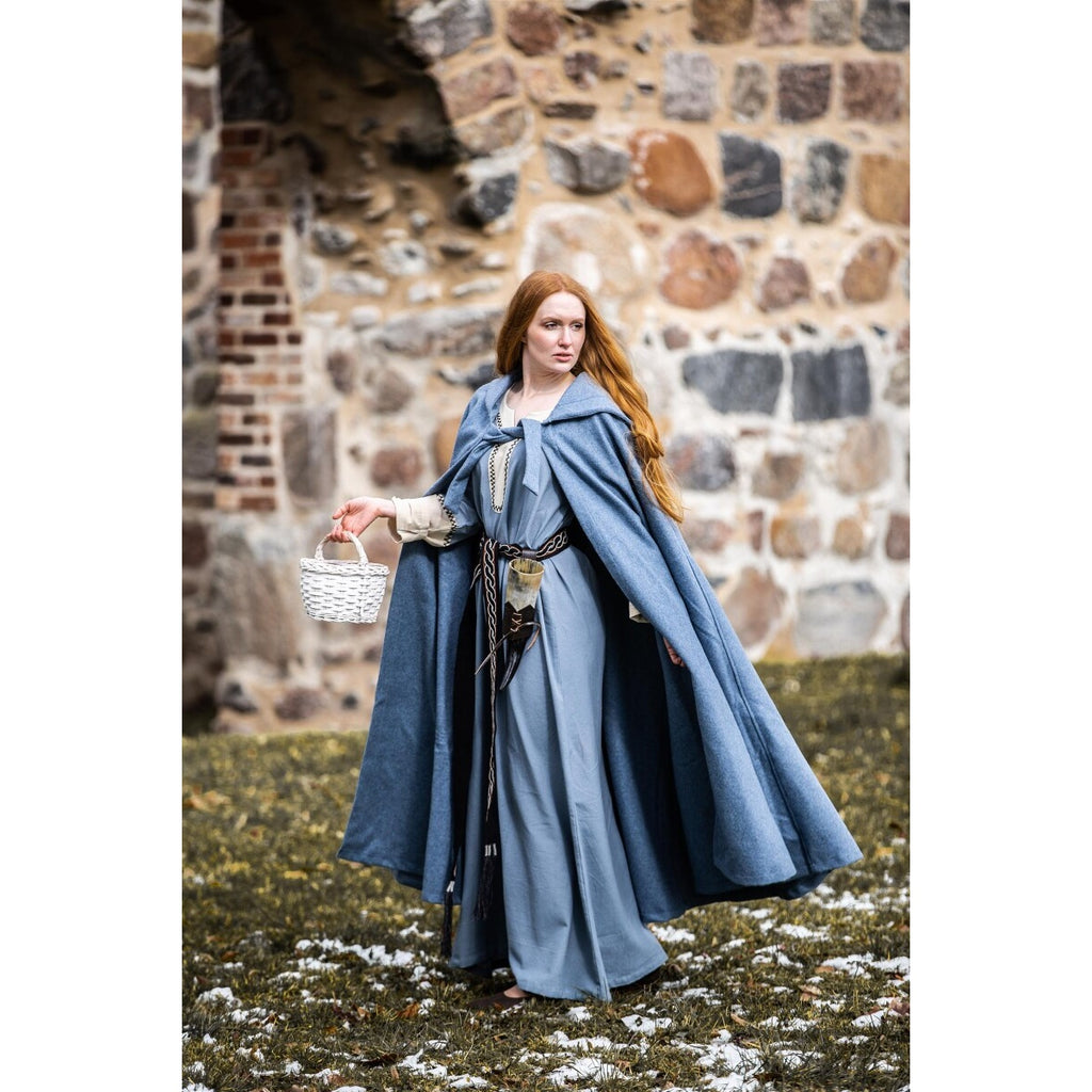 Immagine del prodotto Mantello medievale con cappuccio Mila blu colomba