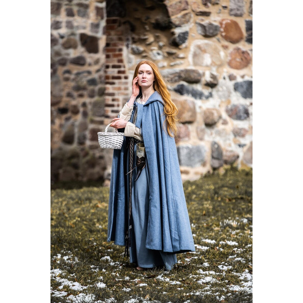 Immagine del prodotto Mantello medievale con cappuccio Mila blu colomba