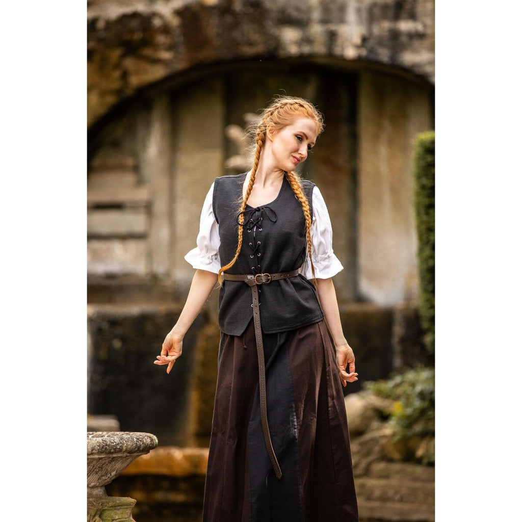 Immagine del prodotto Gilet medievale in cotone Franziska nero