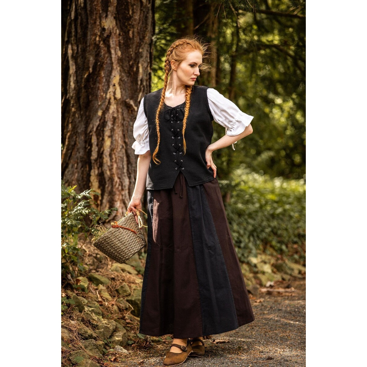 Immagine del prodotto Gilet medievale in cotone Franziska nero