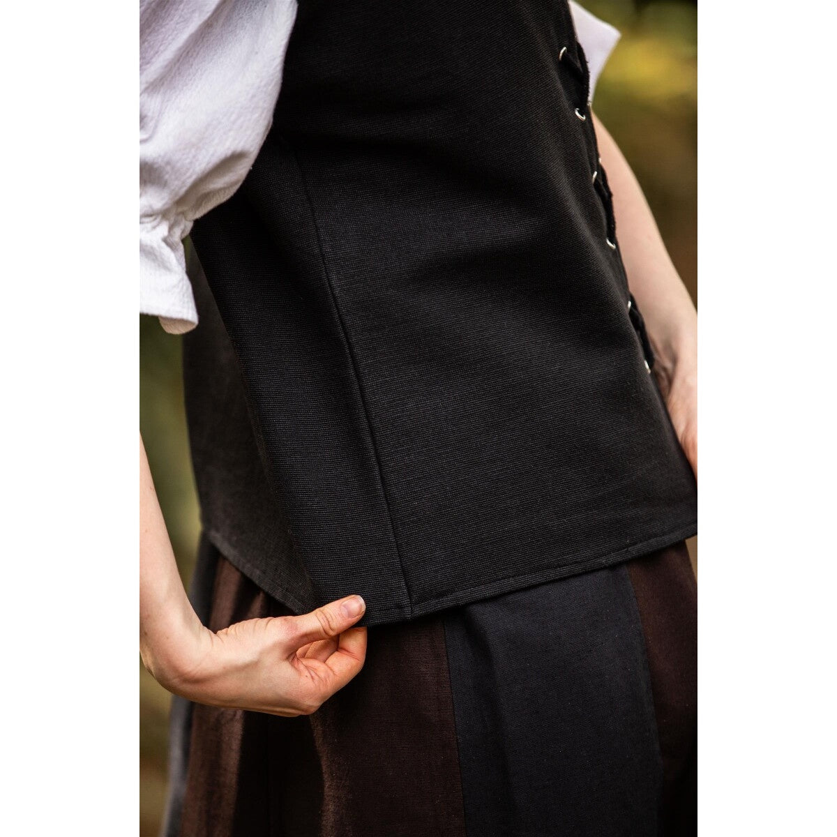 Immagine del prodotto Gilet medievale in cotone Franziska nero