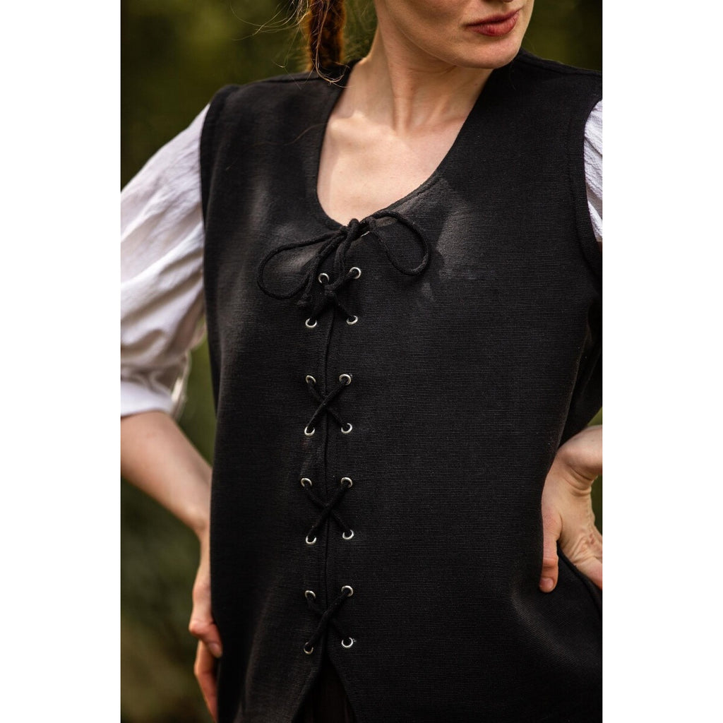 Immagine del prodotto Gilet medievale in cotone Franziska nero