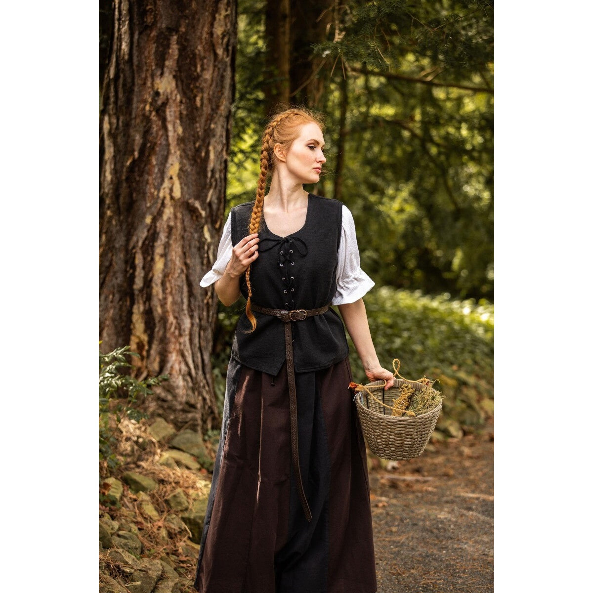 Immagine del prodotto Gilet medievale in cotone Franziska nero