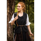 Immagine del prodotto Gilet medievale in cotone Franziska nero