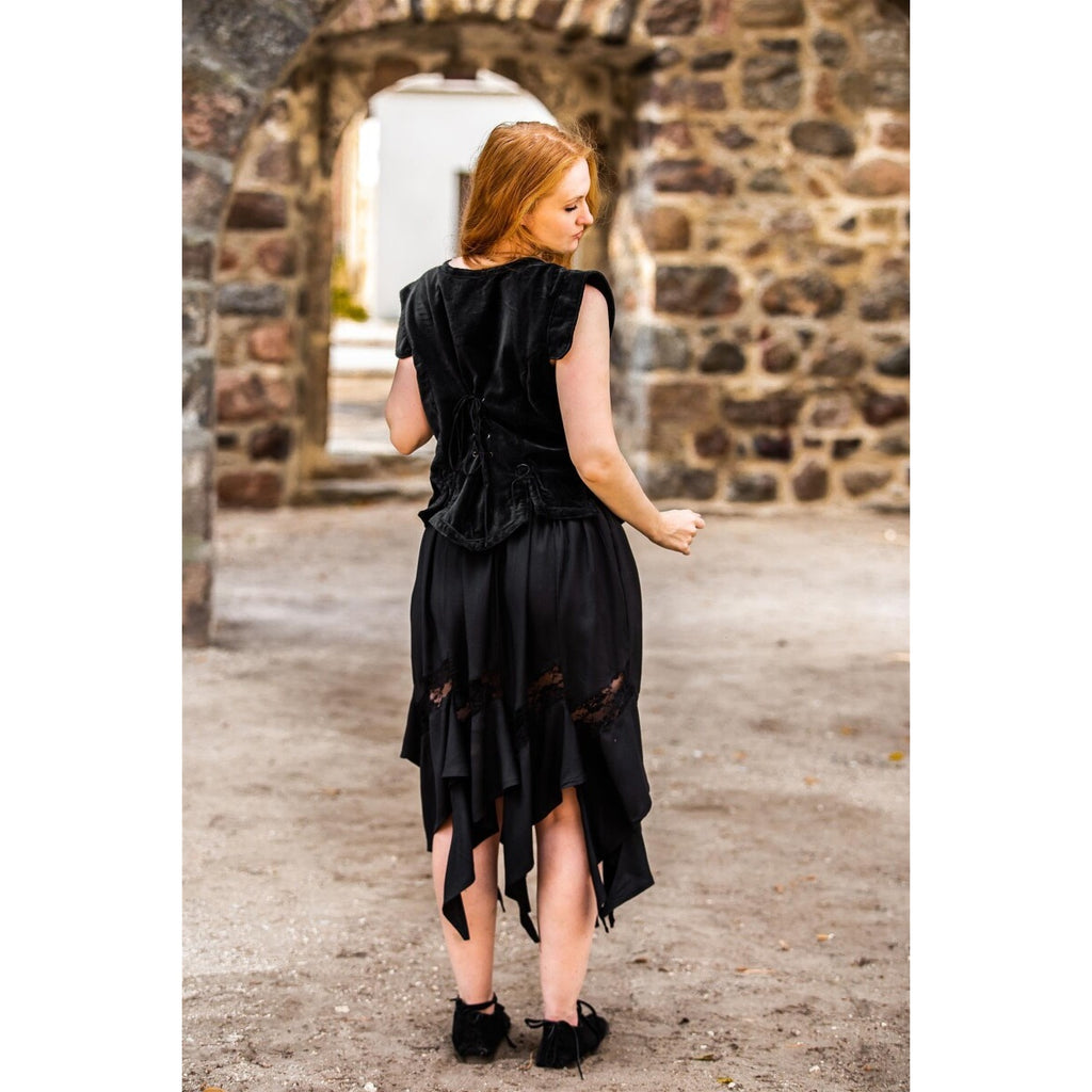 Immagine del prodotto Gilet corsetto medievale in velluto Adrienne nero