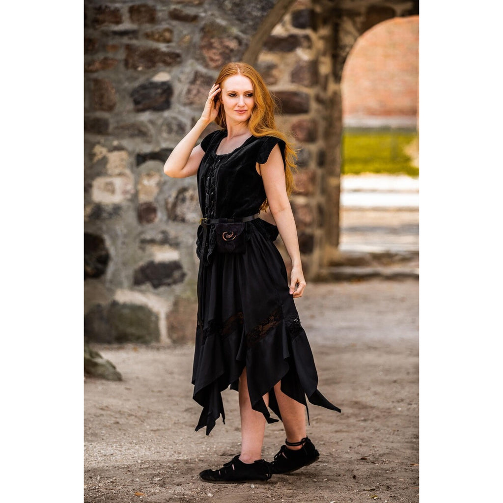 Immagine del prodotto Gilet corsetto medievale in velluto Adrienne nero