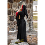 Immagine del prodotto Abito medievale con cappuccio Isolde nero-rosso