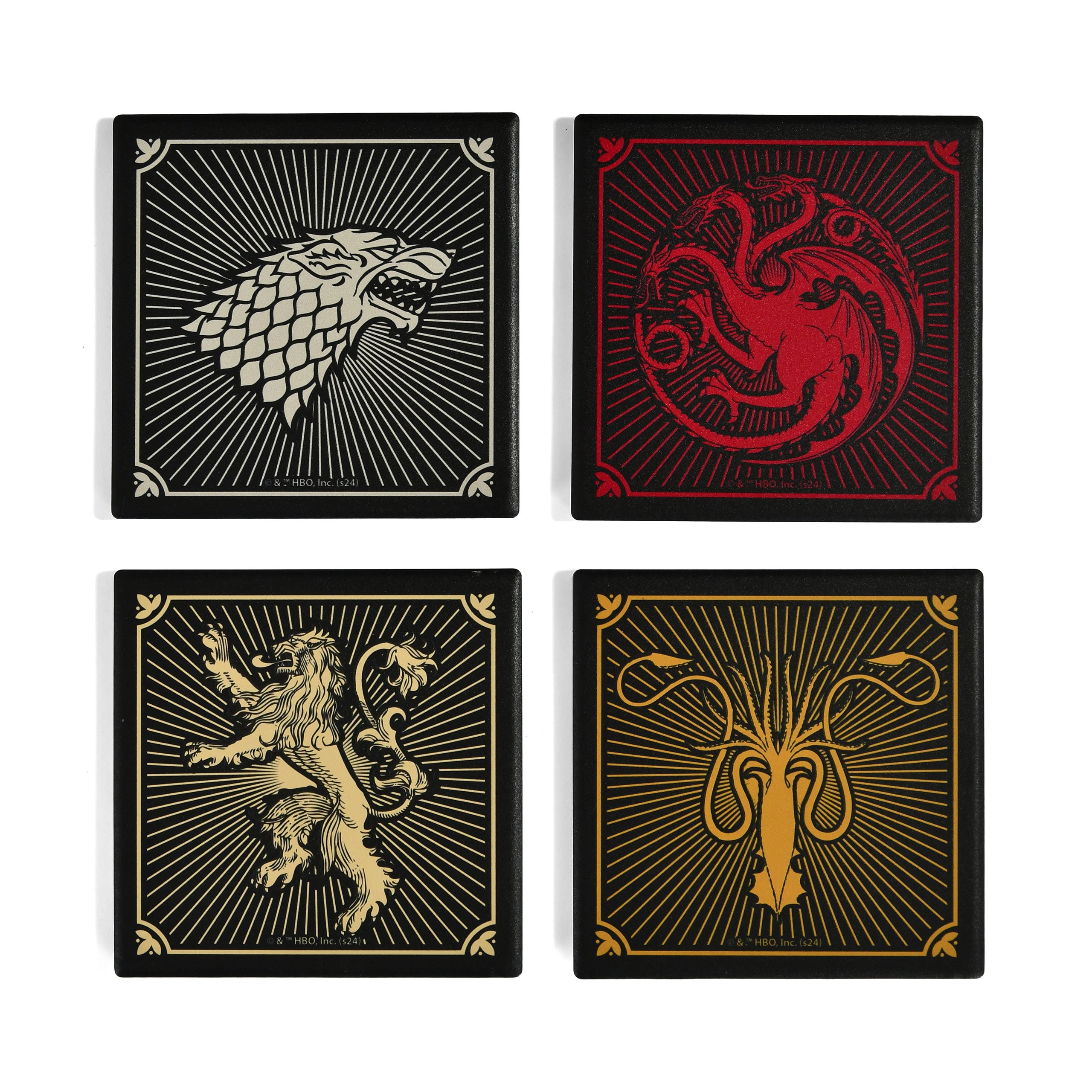 Immagine del prodotto Game of Thrones – Set di 4 sottobicchieri stemmi