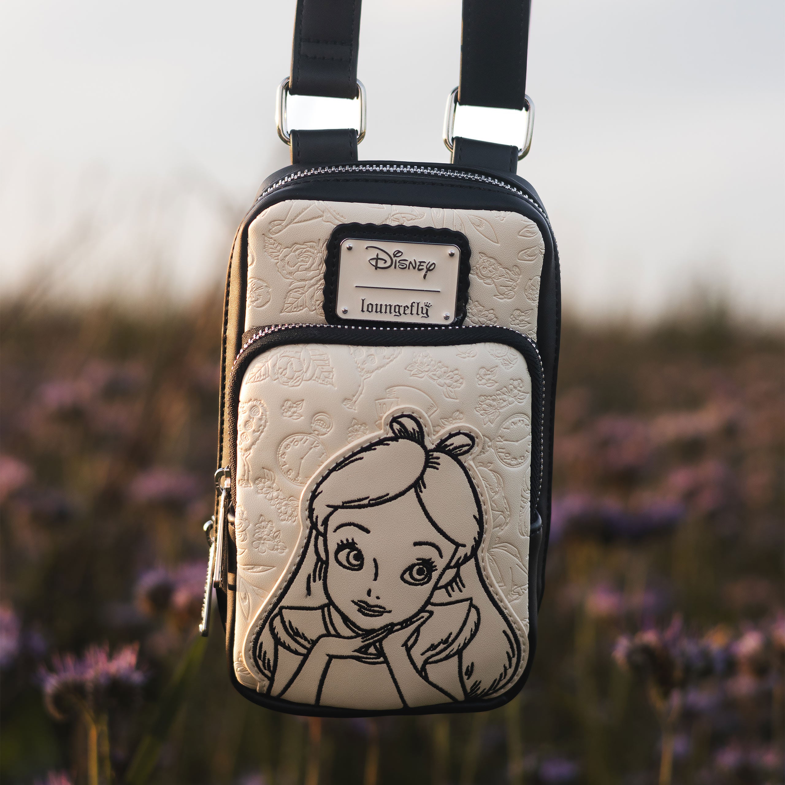 Immagine del prodotto Alice nel Paese delle Meraviglie - Borsa a tracolla floreale con portafoglio