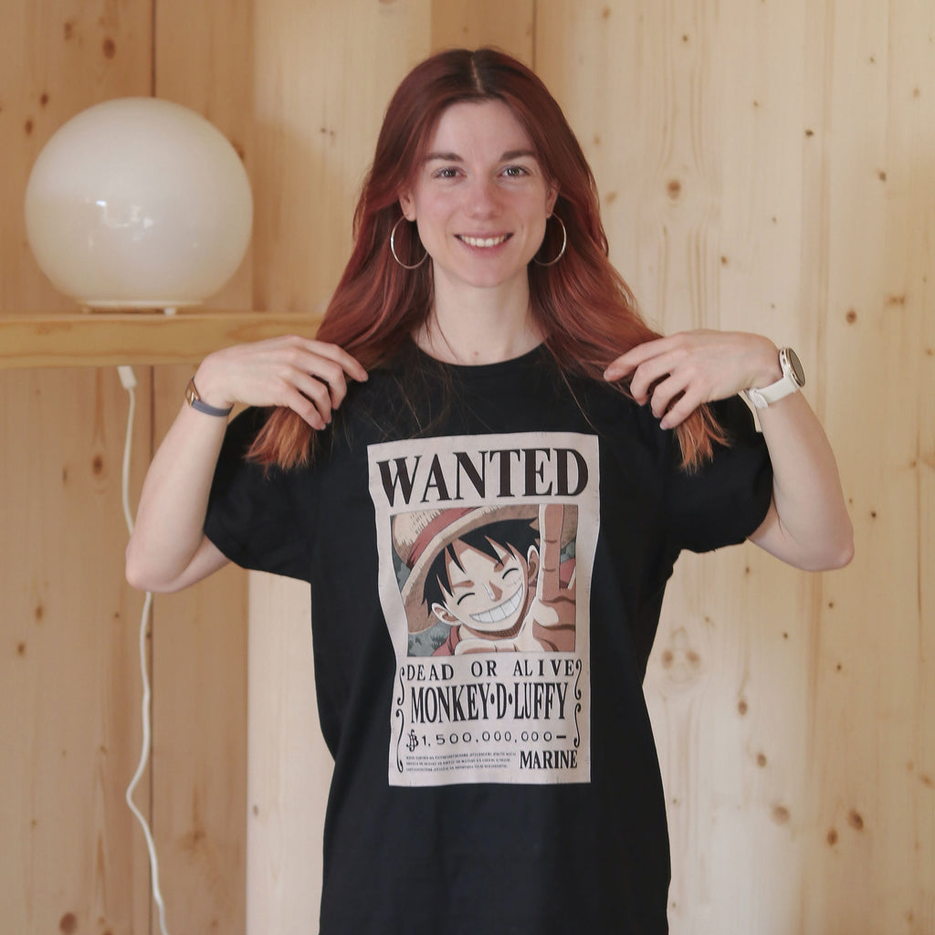 Immagine del prodotto One Piece - T-shirt Luffy Wanted nera