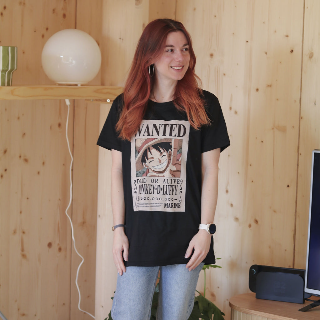 Immagine del prodotto One Piece - T-shirt Luffy Wanted nera