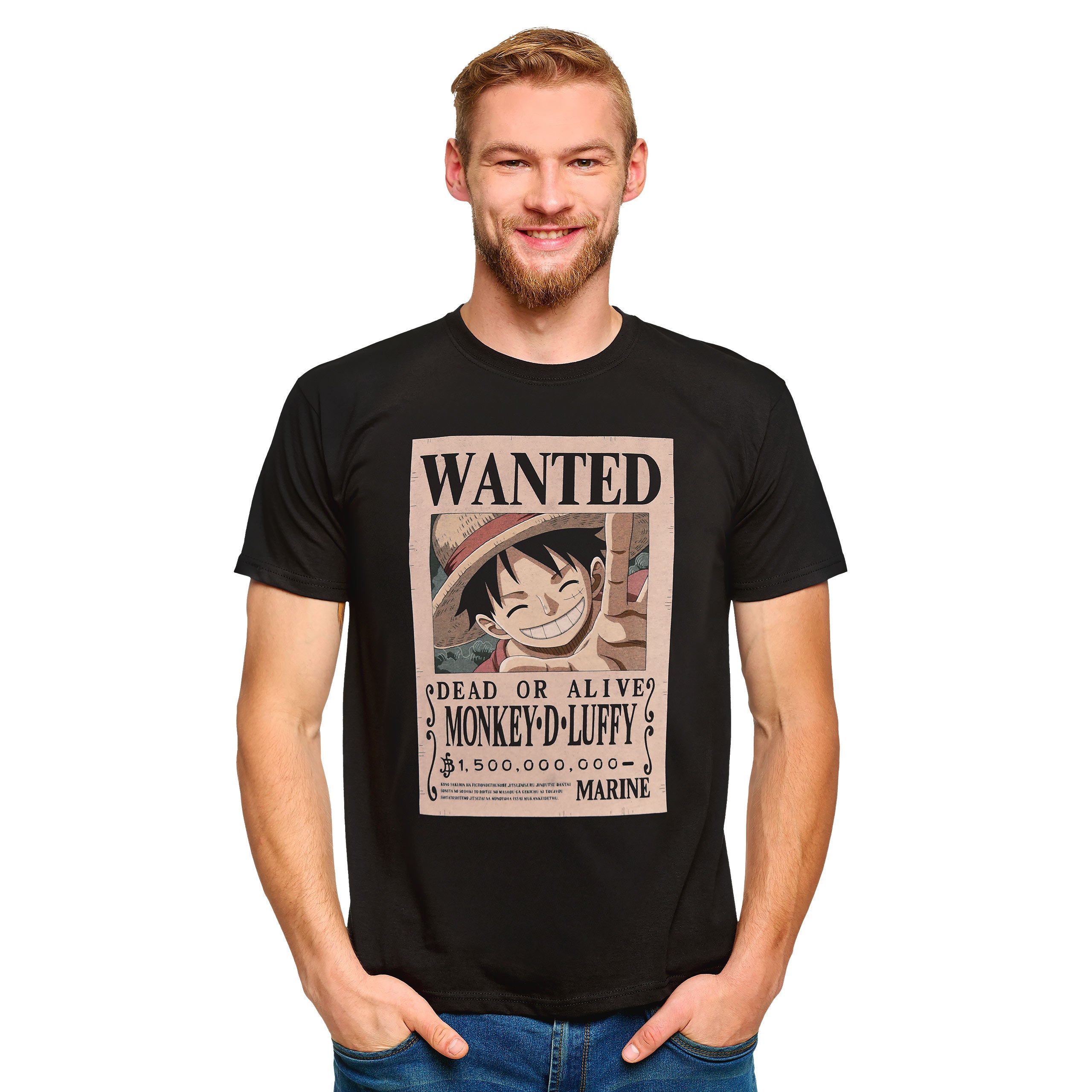 Immagine del prodotto One Piece - T-shirt Luffy Wanted nera