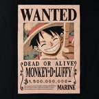 Immagine del prodotto One Piece - T-shirt Luffy Wanted nera