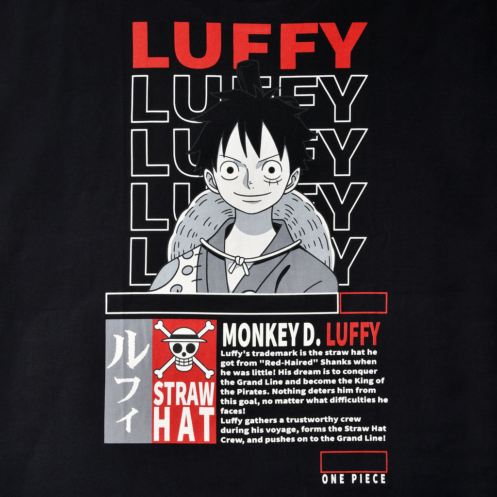 Immagine del prodotto One Piece - T-shirt oversize Monkey D. Luffy nera