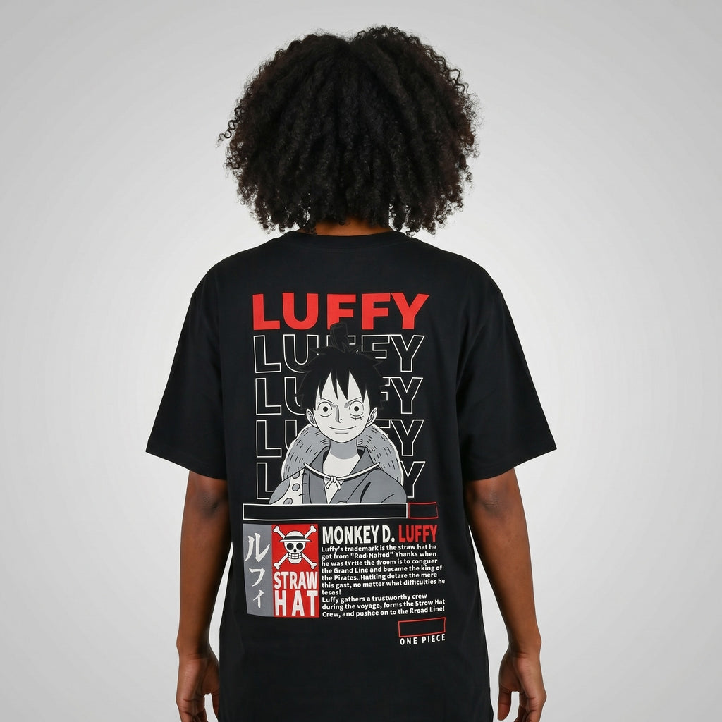 Immagine del prodotto One Piece - T-shirt oversize Monkey D. Luffy nera