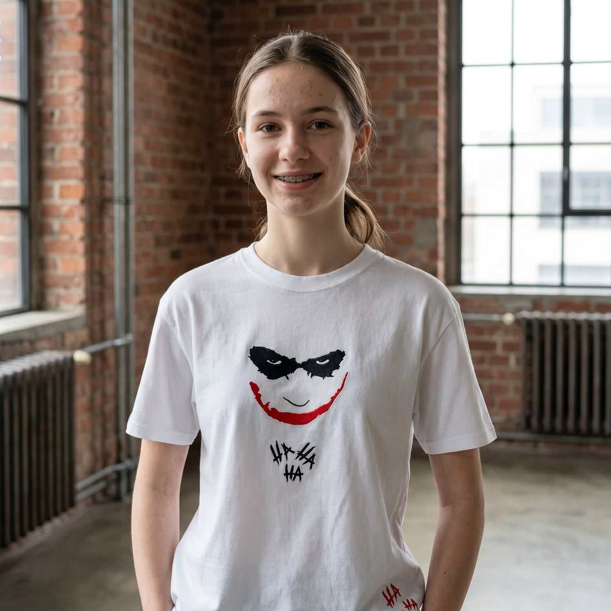 Immagine del prodotto Joker - Hahaha T-shirt oversize premium bianca
