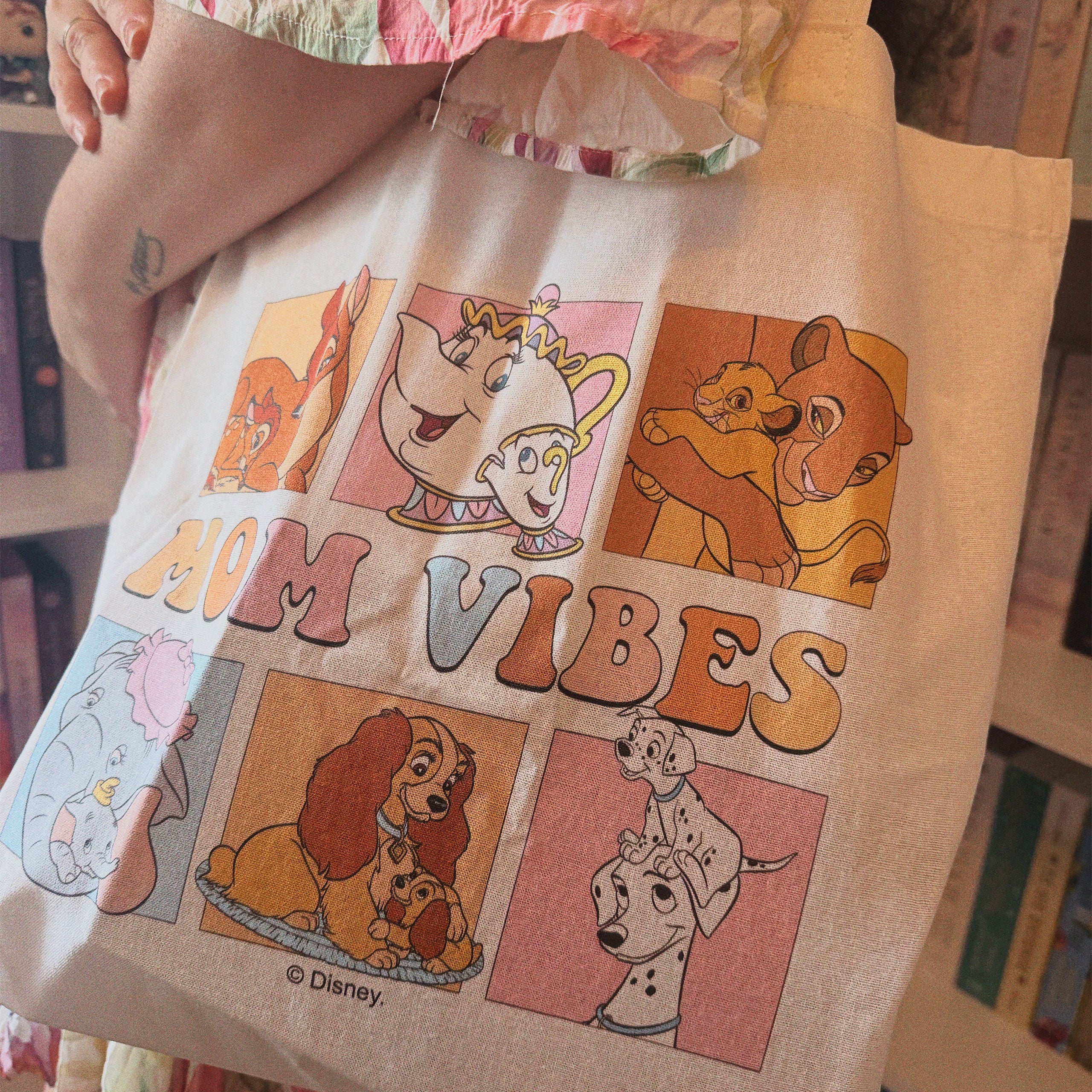 Immagine del prodotto Mom Vibes - Borsa di tela Disney bianca