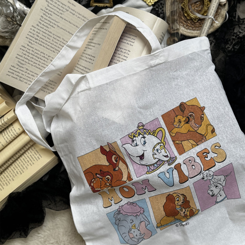 Immagine del prodotto Mom Vibes - Borsa di tela Disney bianca