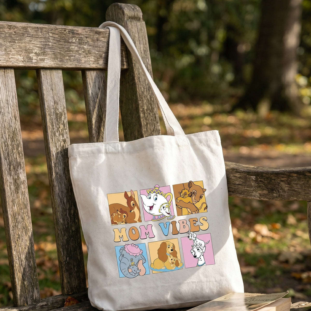 Immagine del prodotto Mom Vibes - Borsa di tela Disney bianca