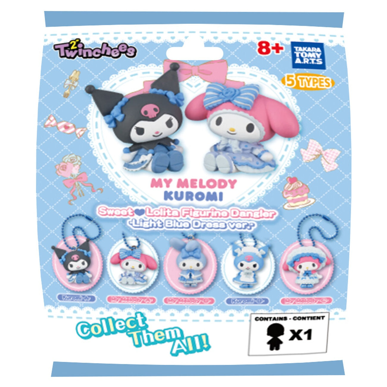 Immagine del prodotto Sanrio - Portachiavi Mystery Twinchees My Melody e Kuromi Sweet Lolita