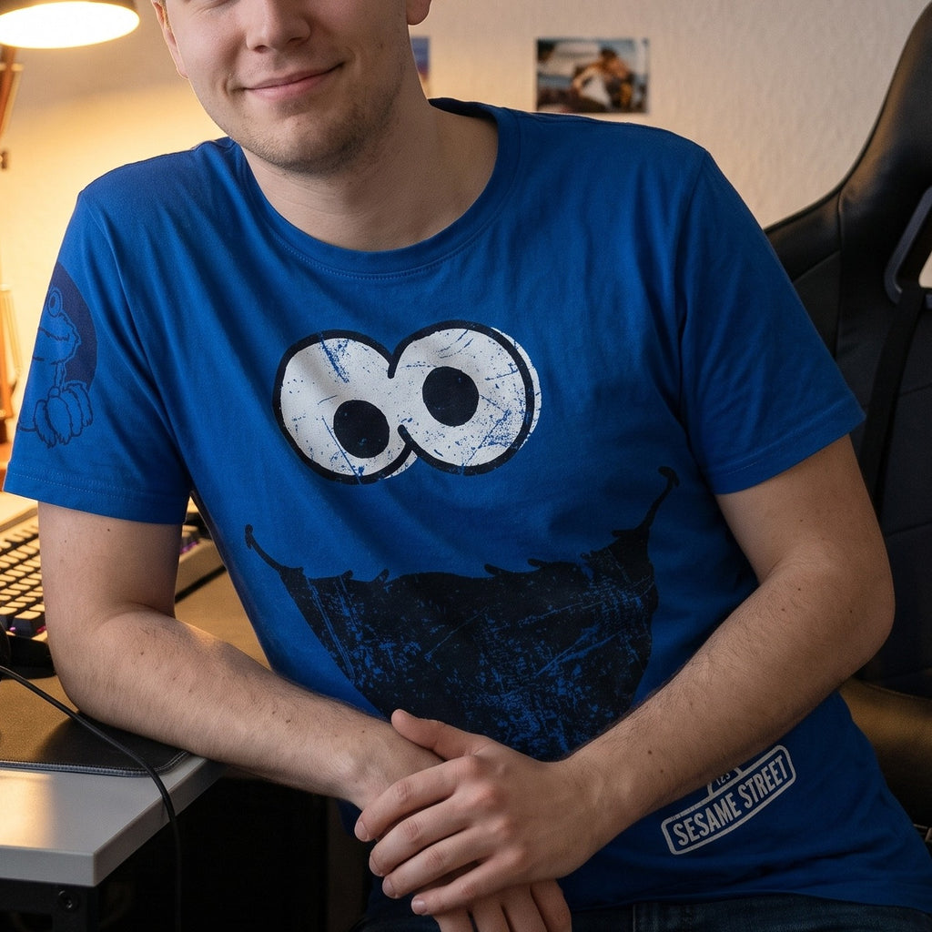 Immagine del prodotto Sesame Street - T-shirt blu Cookie Monster