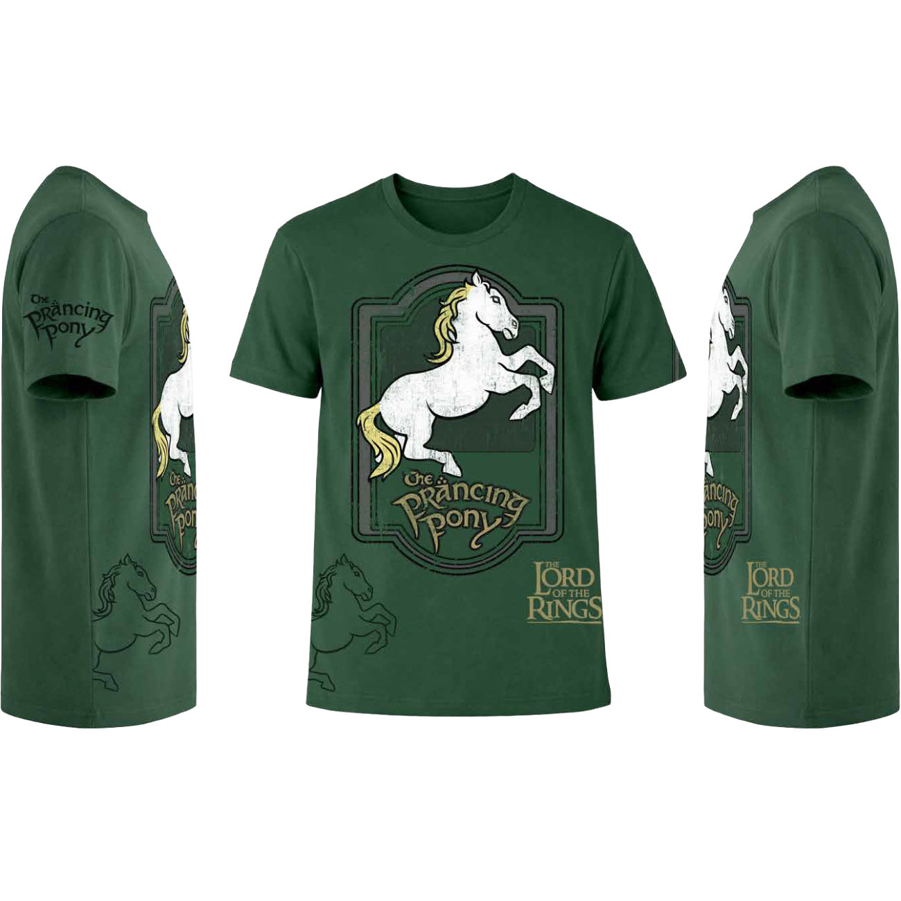 Immagine del prodotto Il Signore degli Anelli - T-shirt verde logo Il Puledro Impennato