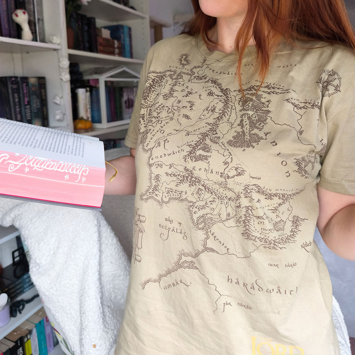 Immagine del prodotto Il Signore degli Anelli - T-shirt mappa della Terra di Mezzo marrone