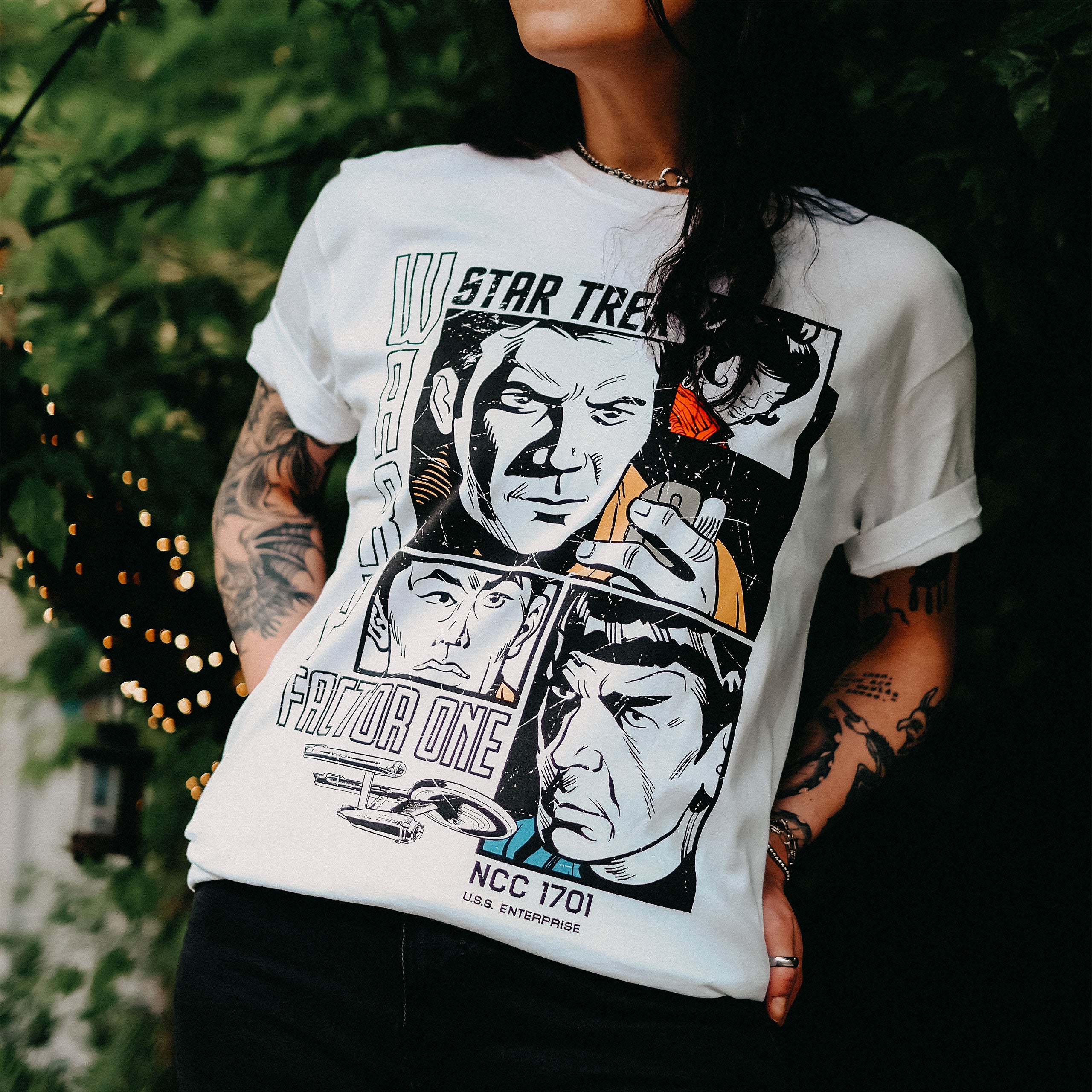 Immagine del prodotto Star Trek - T-Shirt retrò Warp 1 bianca